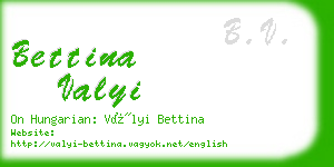 bettina valyi business card